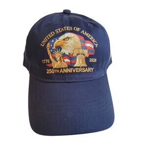 July 4th 250th Anniversary USA 1776 - 2026 Hat - One Size - Blue